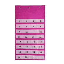 70x40cm粉紅色磁性冰箱門31天吃葯提醒袋服葯片計划門后收納掛袋