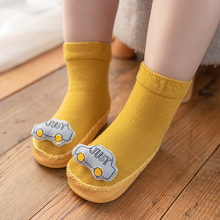 外貿熱銷春秋新款兒童地板襪寶寶鞋襪防滑學步可愛卡通水果嬰兒襪