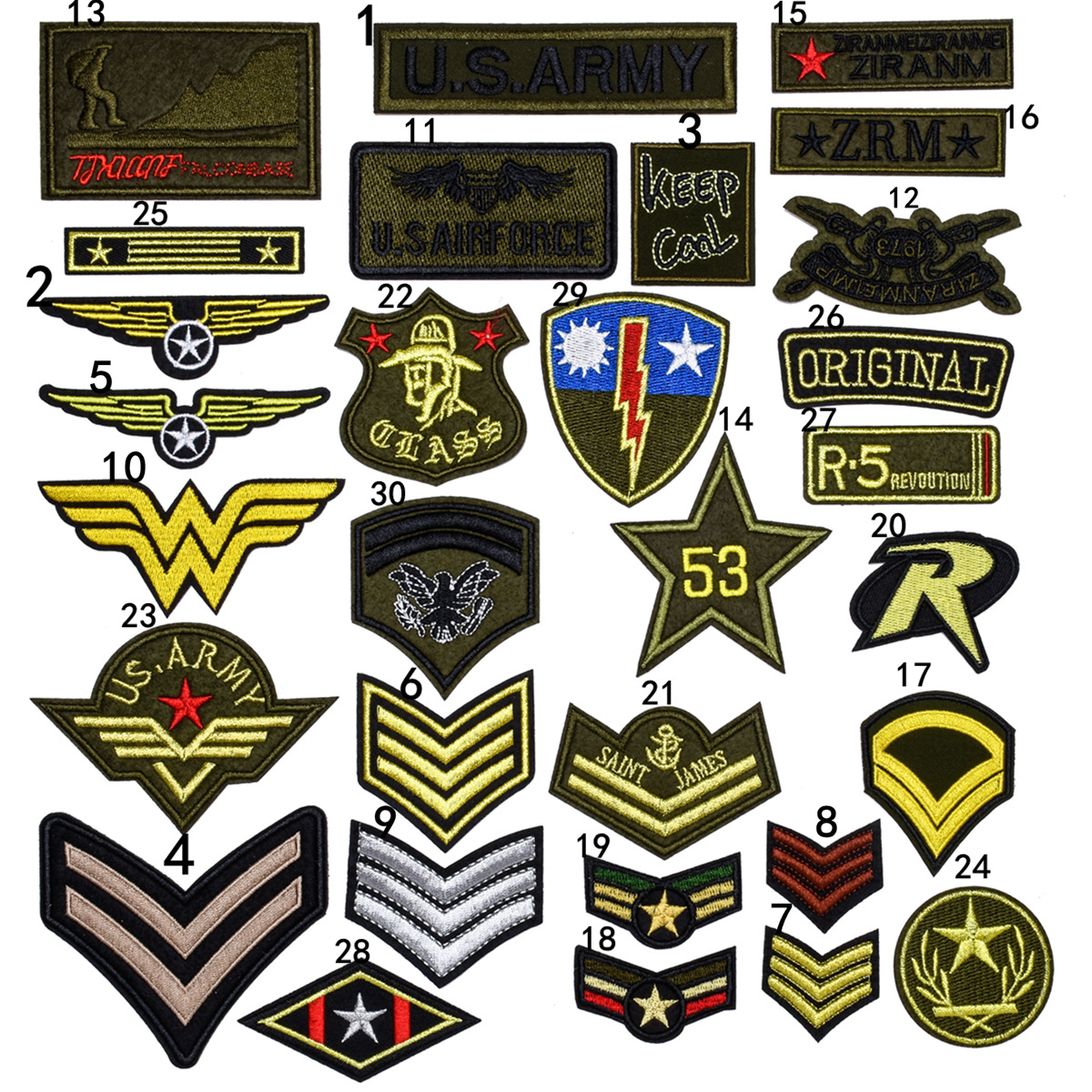 Camouflage cloth sticker patch sticker clothes decoration jeans repair patch hole sticker ironing decal army green