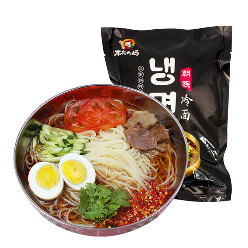 Northeast Grandma's Korean Cold Noodles 380g Bagged Northeast Specialty Vacuum-sealed Yanji Flavor Korean Instant Cold Noodles