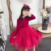 2020秋季女童唐装连衣裙新款儿童公主裙秋款红色喜庆网纱连衣裙子|ms