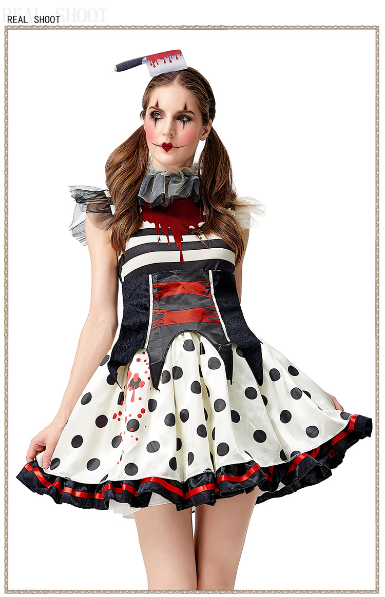 318g Weight Costume Props Event & Party Supplies Sleeveless Sleeve Length Polka Dot Dress Dresses Type Masquerade Occasion Halloween Ethnic Style Stripe Polka Dots Masquerade Costume Props