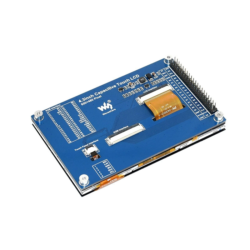 微雪 4.3 -inch capacitor touch screen display LCD LCD screen RGB I2C interface 5 points touch