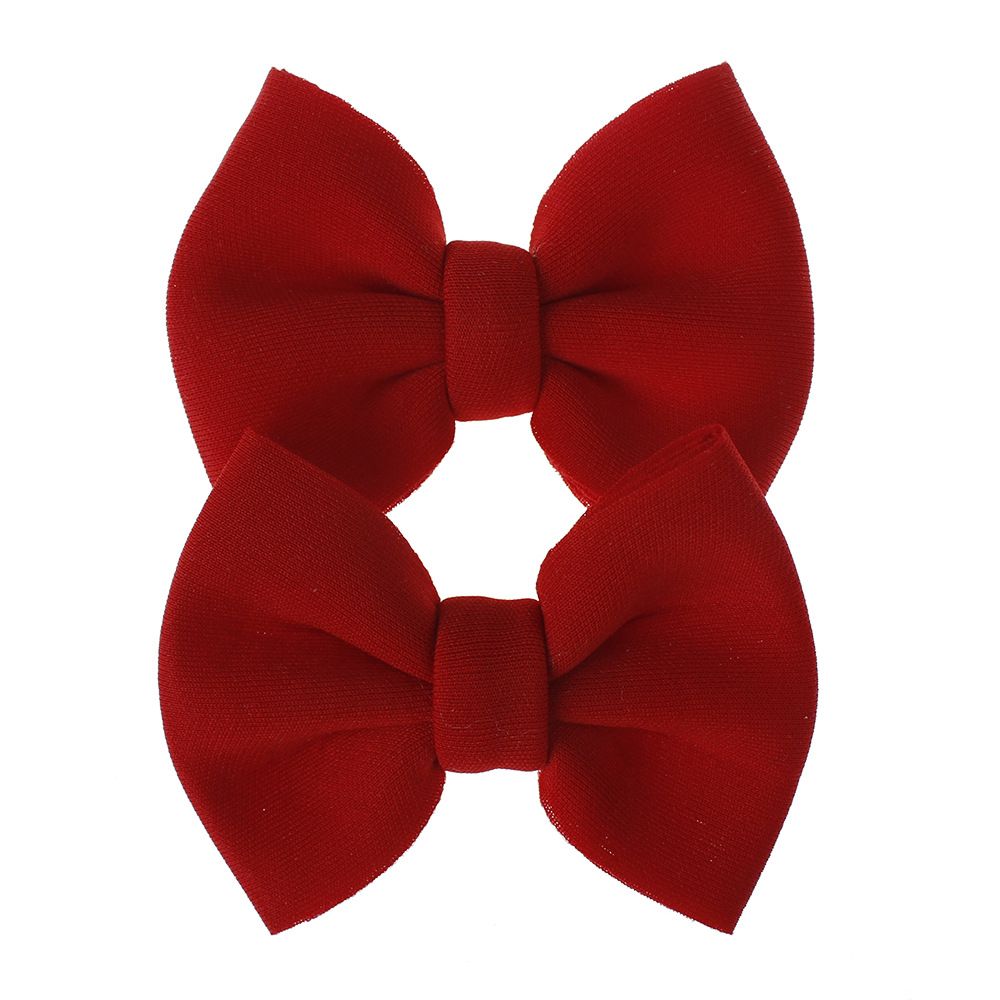 Children Hairpin Hairpin New Solid Color Bow Hair Accessories Wholesale Nihaojewelry display picture 20