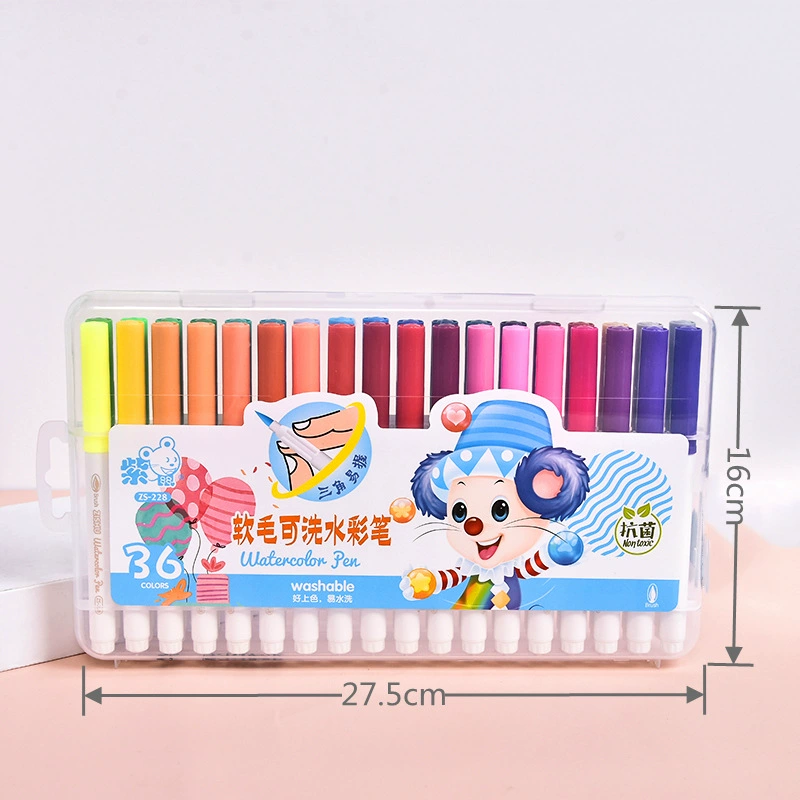 Емкий детский набор акварели, восковые карандаши, набор для детского сада, художественная живопись, цветные карандаши, кисть, стирка, оптом