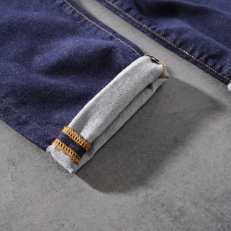 D. STRANIK autumn/winter American heavy texture blue dyed men's jeans young men's trousers DS1275 32