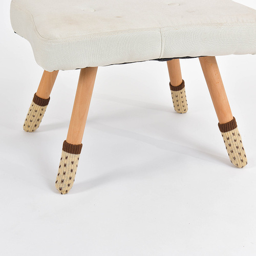 Table leg knitting door handle protector with thick double-layer anti-slip and wear-resistant yarn chair leg home protection pad