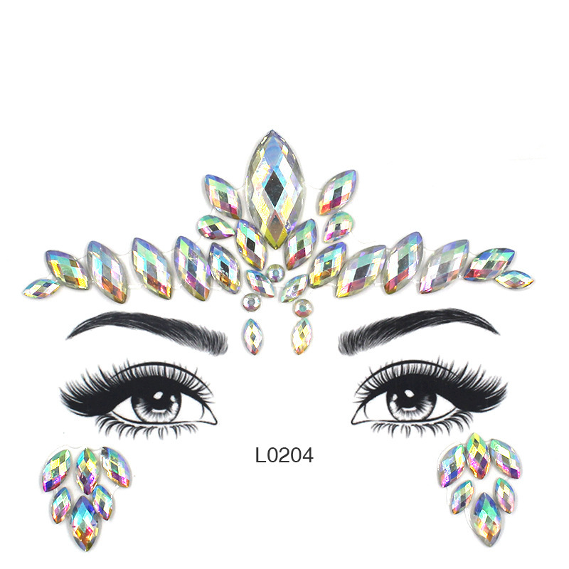 Diamond Jewelry Stickers Music Festival Temporary Tattoo facejewels Face Stickers Diamond diy Body Stickers