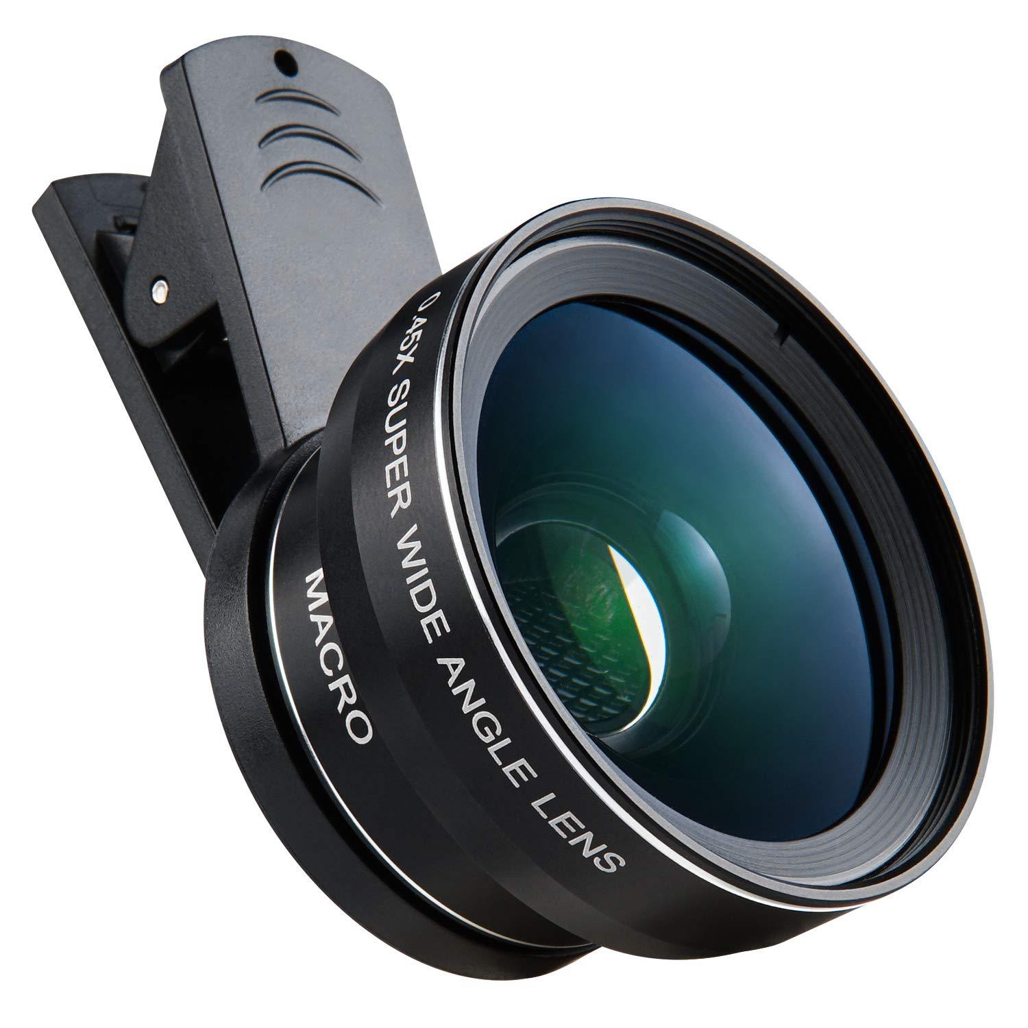 Mobile Phone Lens 0.45x High-definition Acrylic Distortion-free Wide-angle +12.5x Macro Two-in-one External Lens