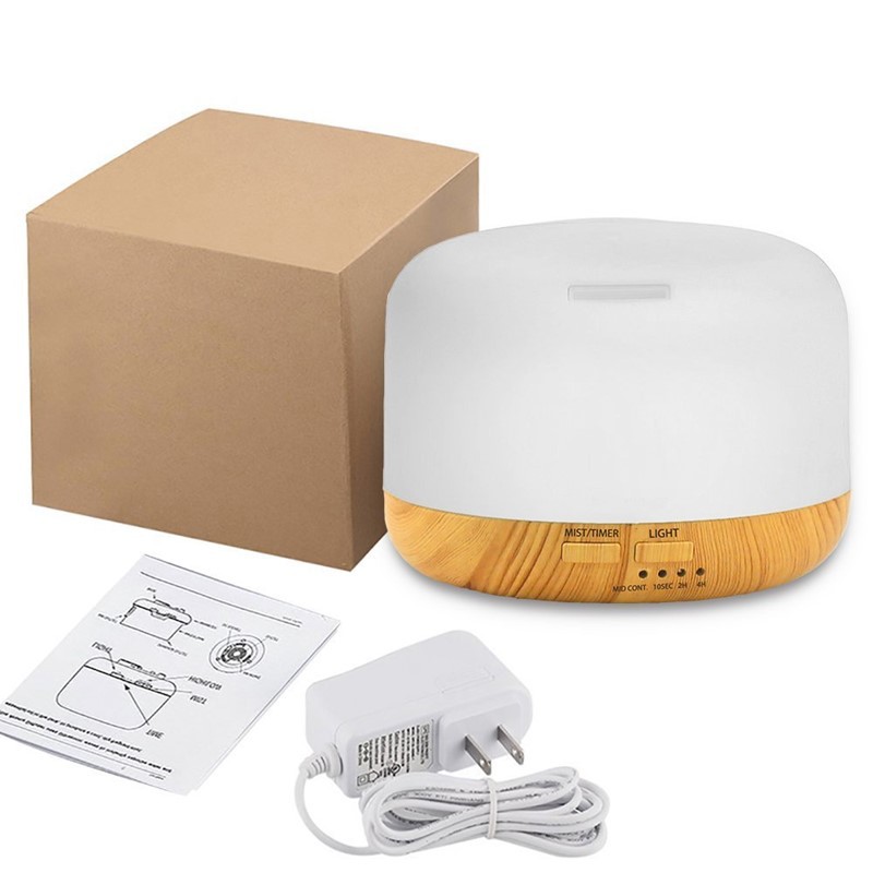 Humidificador de madera 300ml, atomizador de aroma, decoración de hogar colorida