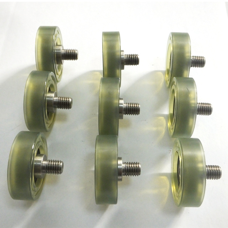 批发供应聚氨酯胶轮PU压纸轮包胶硬度尺寸颜色均量大从优