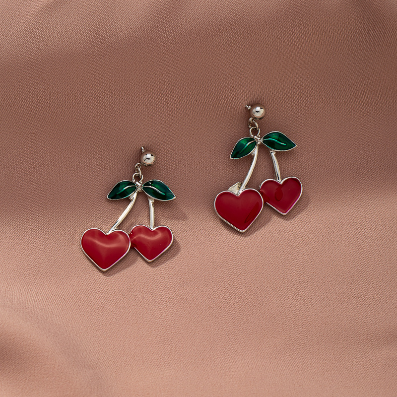 New Fruit Cherry Earrings display picture 3