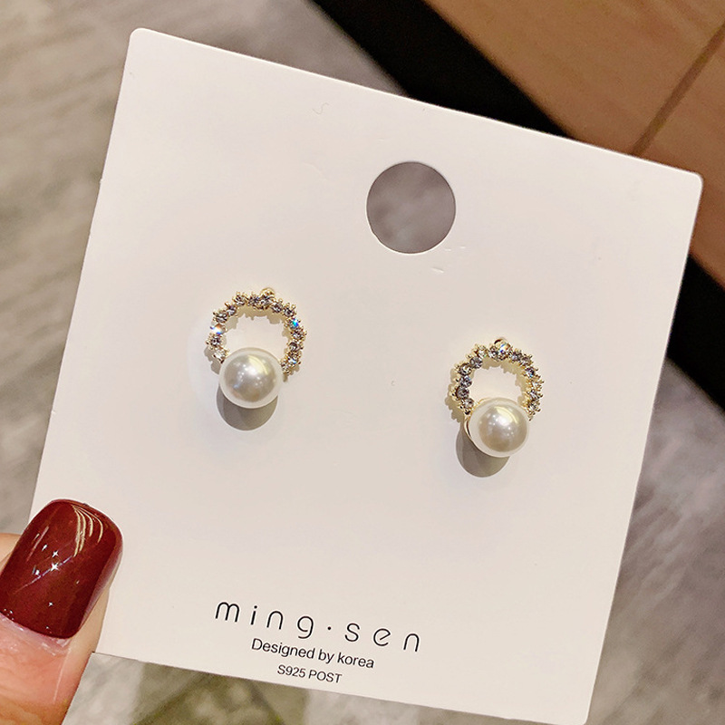 South Korea's Dongdaemun earrings S925 s...