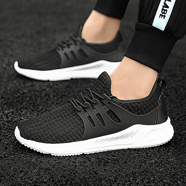 Men’s tennis running casual sports Korean version flying woven shoes