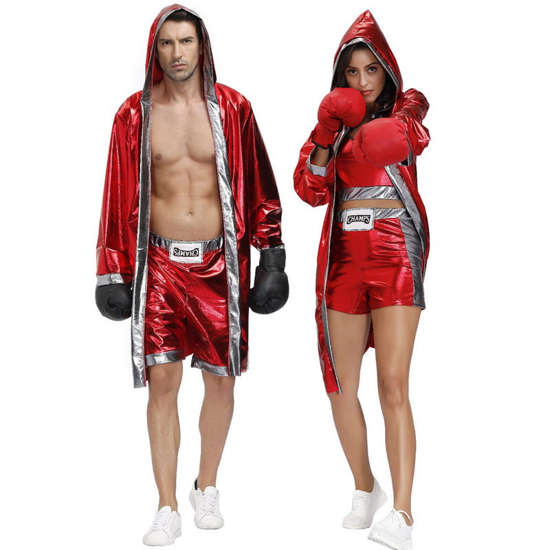 European and American sexy stage boxer boxer costume couple cosplay nightclub bar performance clothes