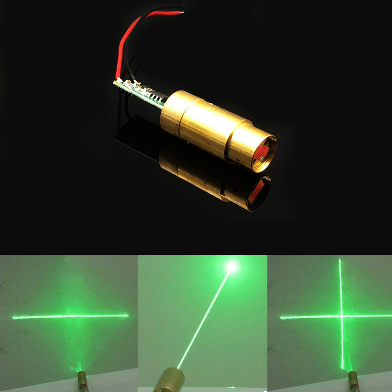 厂家供应520nm 一字线绿光激光头模组 5mw点状镭射头