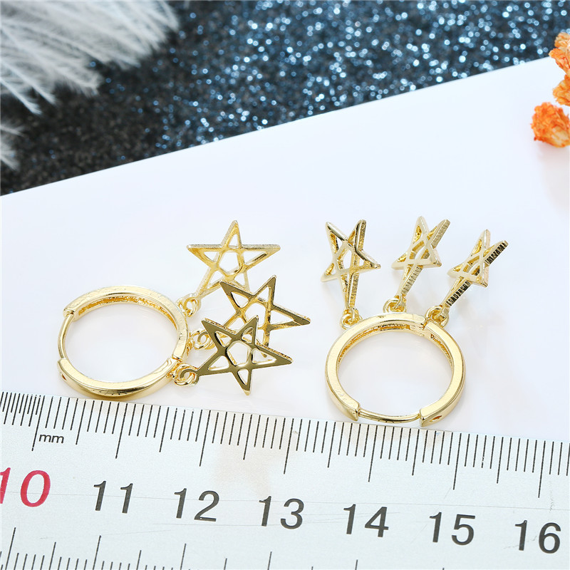 New Fashion Zircon Earrings Star Sequins Eye Earrings Wholesale display picture 17