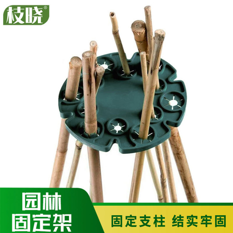 跨境 枝晓 园林竹盘包塑钢管固定架植物固定器竹圆盘花支柱爬藤架|ms