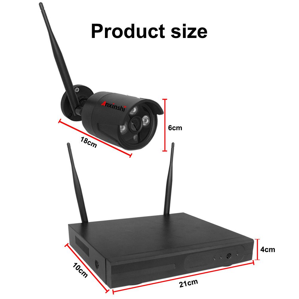 Sicherheitsüberwachung drahtloses WLAN-Kamera-Set 8-Kanal drahtloses NVR-Set Festplatte Video-Rekorder Netzwerkkamera