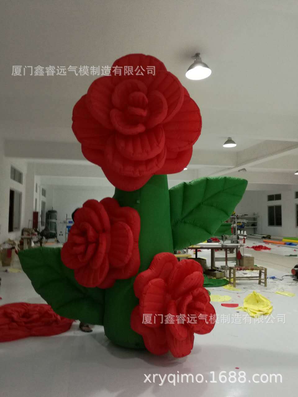 充气玫瑰花充气植物花模型美陈装饰植物充气花装饰福建气模