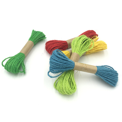 Manufacturer wholesale 1.5-2mm colored hemp rope DIY packaging hemp rope tag rope dream catcher material 10 meters/tie