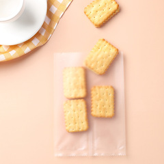 Matte transparent side-seam bag, bread packaging bag for baking, biscuit, flower tea, snack, sanding food bag