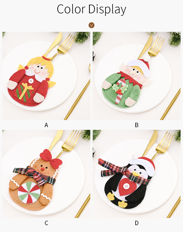 Christmas Decorations Elf Tableware Decoration display picture 1