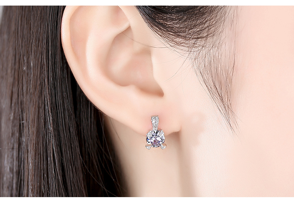 Hot-selling S925 Sterling Silver Zircon Earrings display picture 3