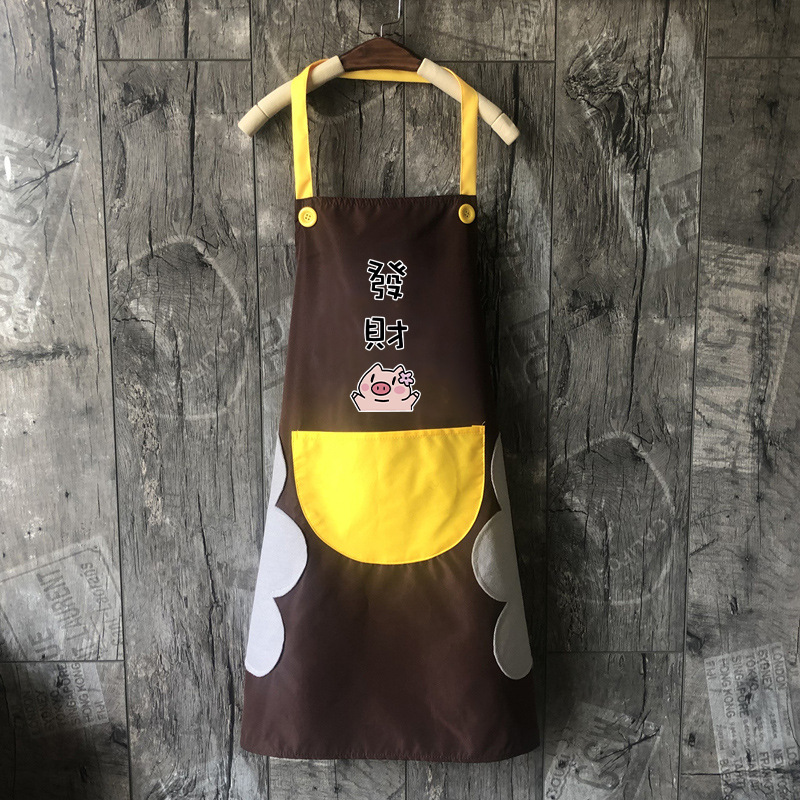 Cocina delantal hogar impermeable y a prueba de aceite falda moda mujer estilo coreano lindo japonés adulto ropa de trabajo hombres imprimible