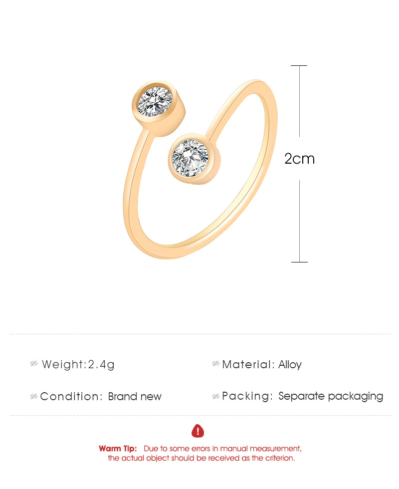 Korean New Creative Inlaid Zircon Ring display picture 1