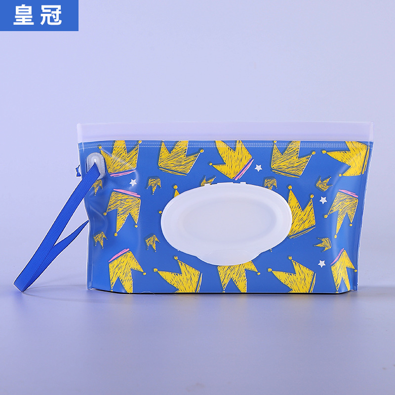 En stock al por mayor bebé EVA bolsa de tejido húmedo bolsa de embalaje extraíble portátil Flip ventana sanitaria bolsa de tejido húmedo bolsa