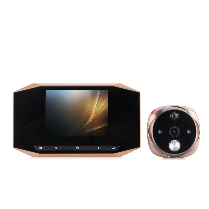 智能可視電子門鈴 監控家用高清夜視貓眼攝像頭防盜門鏡亞馬遜