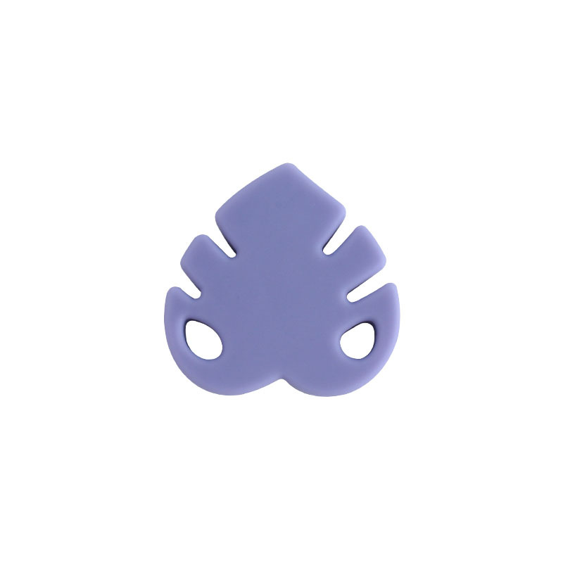 Creativo DIY bebé suministros hojas cuentas de silicona molar juguetes teether pulsera chupete cadena collar Accesorios