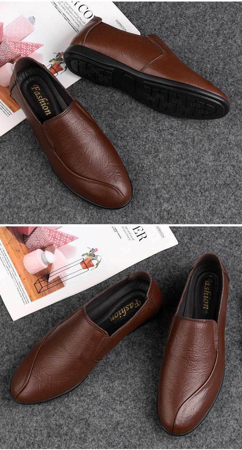Mocassins Homme En Cuir Chaussures Décontractées Basses Confort_voghion.com