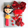 Cartoon children's hairgrip, brush for princess, jewelry, gift box, hair accessory, set, Birthday gift