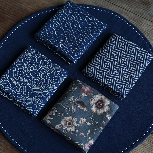 40 colors Japanese style pure cotton tea towel square towel Japanese clean side fresh cotton gauze handkerchief Kung Fu tea set coaster accessories