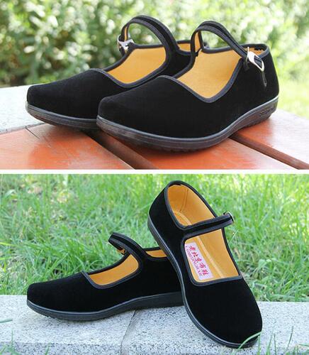 Old Beijing cloth shoes, women's shoes, square dance shoes, work shoes, non-slip soft soles, hotel work shoes, black mom shoes, flat soles