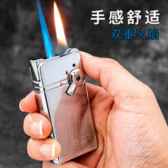 Jobon Dual Flame Dual Use Blue Flame Straight Shot Lighter Creative Personalized Inflatable Windproof Lighter