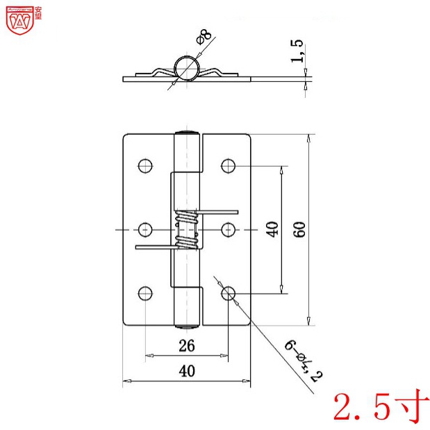 Anwang acero inoxidable 304 bisagra de resorte puerta del gabinete bisagra cerrar automáticamente puerta de retorno caja de madera pequeña hoja