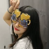 Yellow wineglass