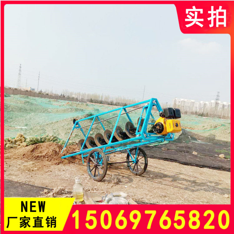 NEW 手推轮式挖坑机种树打孔机 地钻旋挖机埋桩埋电线杆子 打洞机