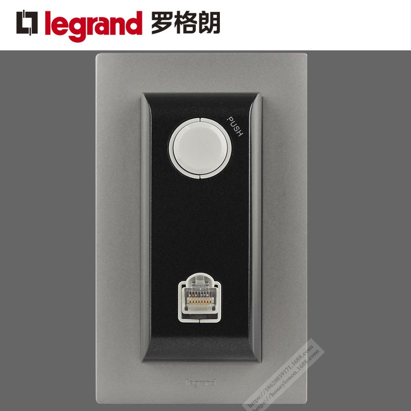 Legrand/罗格朗 逸享 带可伸缩电脑跳线插座(锻沙金+黑色)XCR01-C