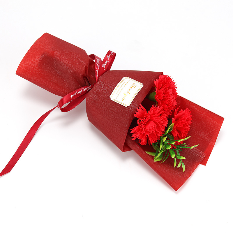 3朵康乃馨小花束 红2