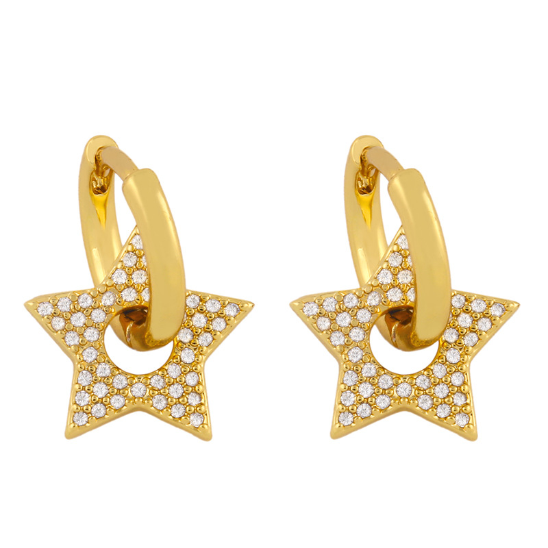 New  Love Diamond Earrings display picture 3