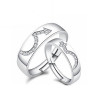 Accessory, zirconium for beloved, fashionable wedding ring, European style, Korean style