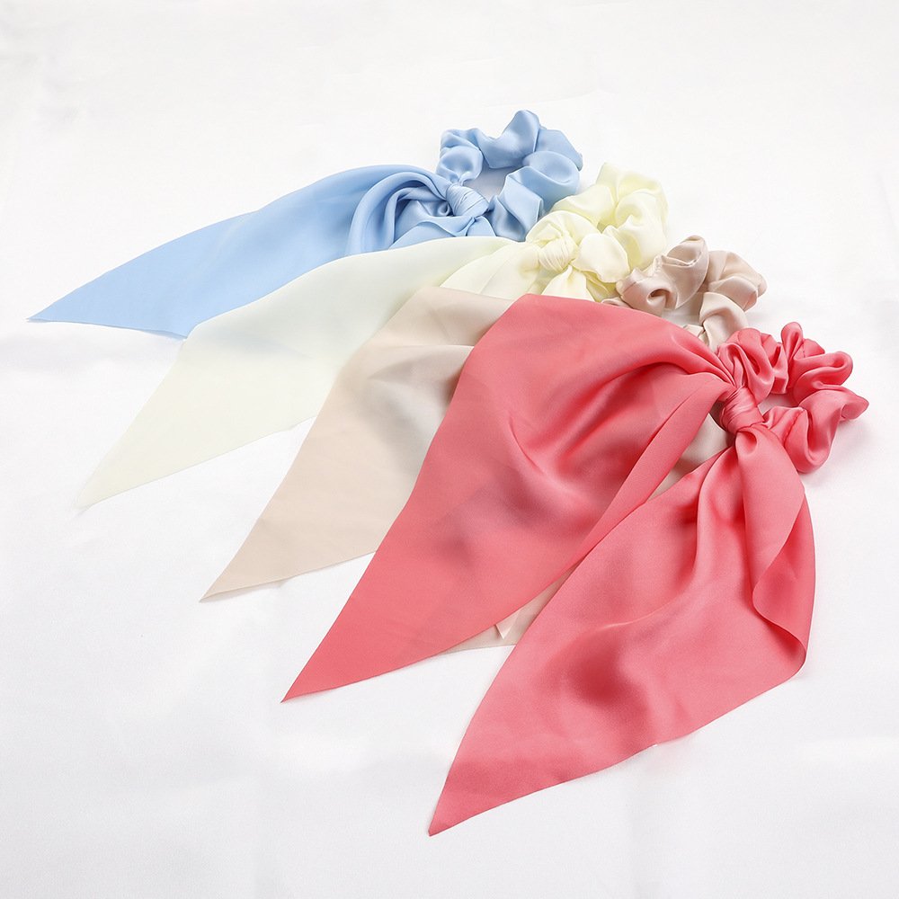 Mode Streifen Einfarbig Gänseblümchen Tuch Spitze Haargummi 1 Stück display picture 3