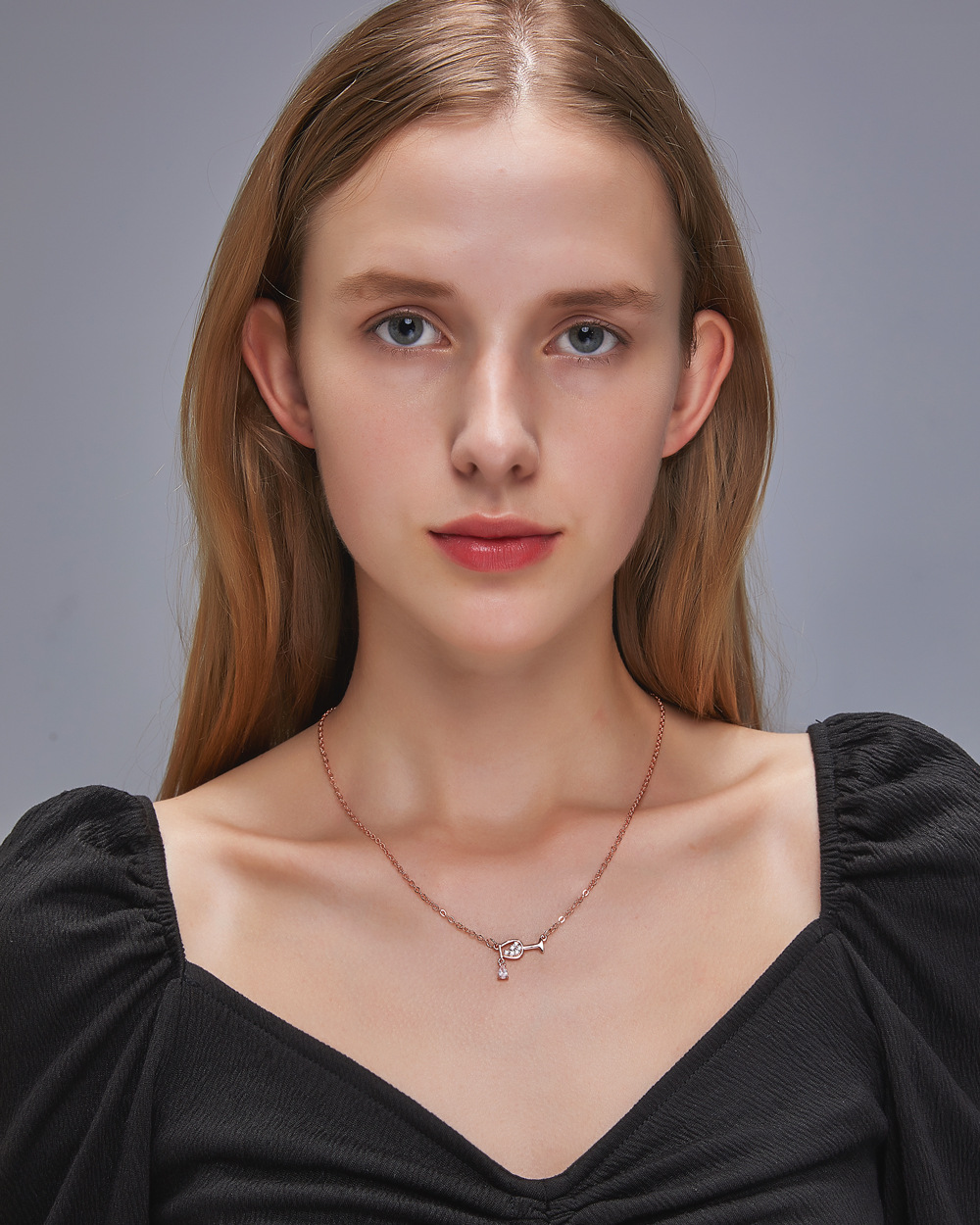 New Fashion  Zircon Love Red Wine Bottle Cup Clavicle Chain Goblet Necklace For Women display picture 3