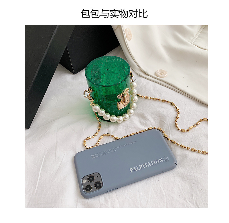 Mode Koreanische Lock Pearl Single One-shoulder Damen Messenger Handtasche display picture 17