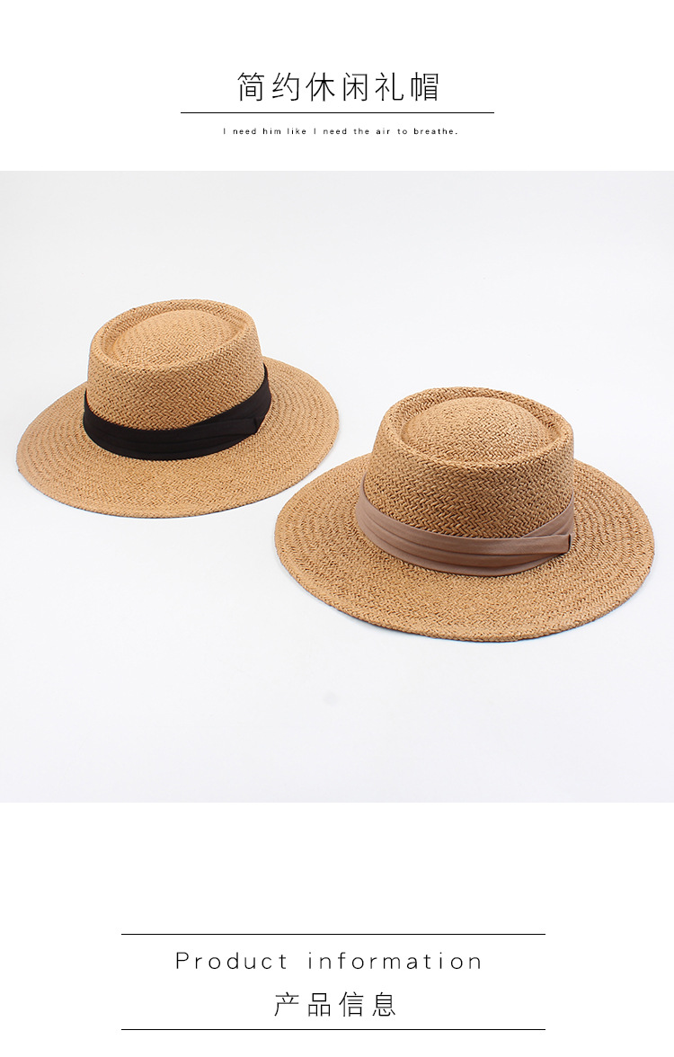 Hat New Summer Wild Sun Hat Fashion Concave Top Seaside Holiday Top Hat Wide Brim Leisure Straw Hat Wholesale Nihaojewelry display picture 1