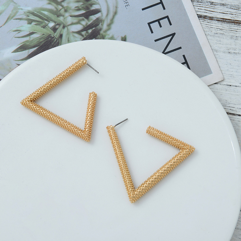 New  Fashion Popular  Jewelry Hollow Triangle Earrings Simple And Generous Earrings Nihaojewelry Wholesale display picture 8